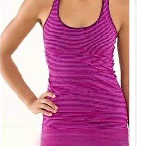Lululemon Hot pink/dark purple stretch tank 6